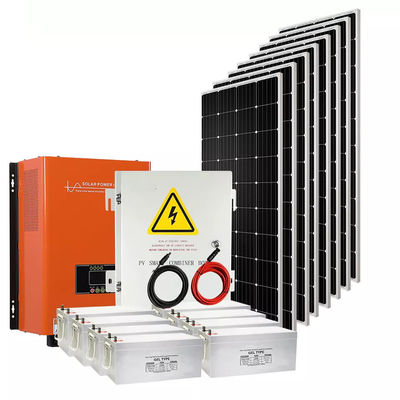 Black Solar Panel Off Grid 8KW 10KW 25KW 30KW 80KW Portable Station Inverter Solar Power System